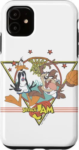 Vista 5 de Funda para iPhone 14 space jam Daffy Duck & Taz Retro Stars Basketball Team