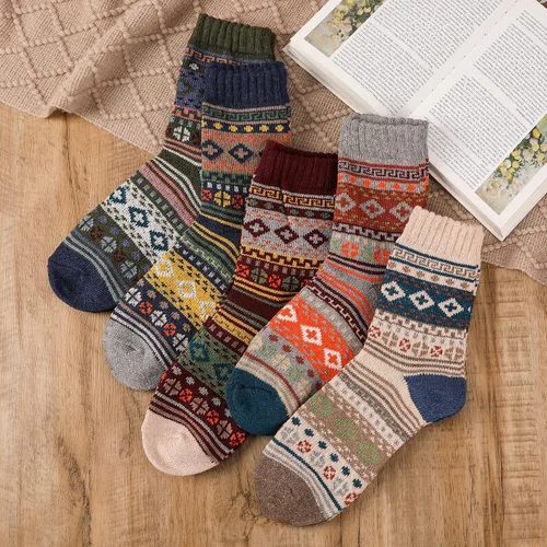 Vista 2 de Clothclose Calcetines de lana - Calcetines de lana cálidos de invierno para mujer y hombre, calcetín suave y acogedor, calcetín grueso de lana