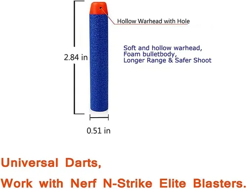 Vista 4 de AMOSTING Paquete de munición de dardos balas de repuesto compatible con Nerf N-Strike Elite 2.0 Series DinoSquad - Funciona con todos los lanzadores