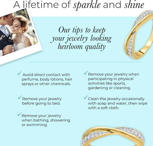 Vista 5 de La Joya 14 CT TW Certified Lab Created Diamond Bands for Women Solid 10k Yellow or White Gold Diamond Wedding Rings, Anniversary Bands, Promise