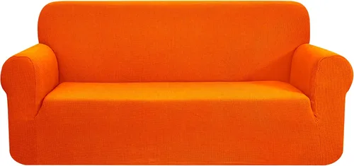 Vista 53 de CHUN YI - Funda elástica de 1 pieza para sillón grande, funda protectora suave de Jacquard con elastano, detalle de cuadros y parte inferior
