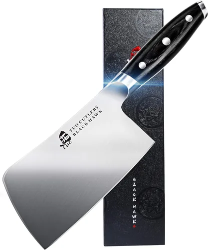 Vista 12 de TUO Black Hawk - Cuchillo de filete de 6 pulgadas para recortar grasa de carne, desollado de ciervos, mango de espiga completa, acero alemán de alto