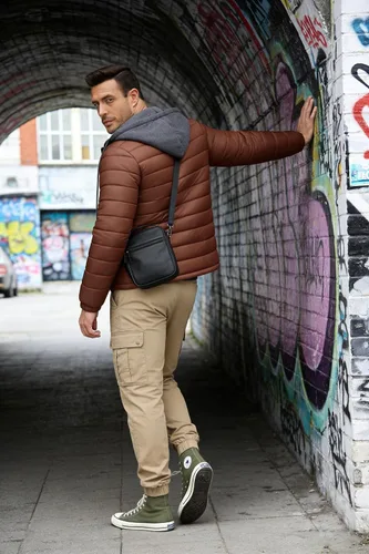 Vista 4 de SWISSWELL Chaqueta Puffer Ligera para Hombre con Capucha Acolchada Aislante Resistente al Agua Abrigo Cálido de Invierno con Cremallera y Capucha