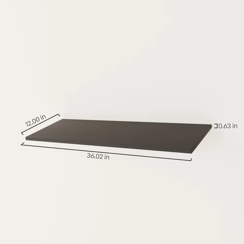 Vista 3 de pamo Organizador de armario ajustable negro - 36 x 12 pulgadas - Juego de 1 pieza - Estante de armario para sistema de armario abierto - Resistente