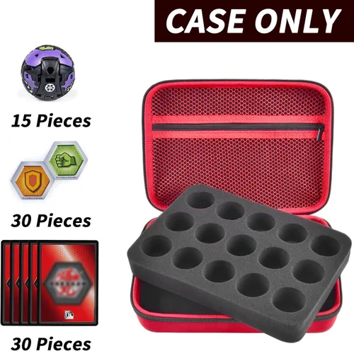 Vista 2 de Estuche organizador de juguetes compatible con figuras de Bakugan, BakuCores y Armored Alliance, Geogan Rising Battle figura de acción