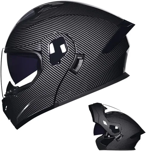 Vista 9 de Casco modular de motocicleta, para adultos jóvenes y jóvenes, casco deportivo dual para motocicleta, casco para moto de nieve, bicicleta de calle