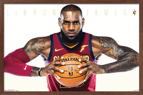 Vista 10 de Trends International NBA Cleveland Cavaliers - Lebron James Wall Poster, 14.725" x 22.375", Barnwood Framed Version Versión enmarcada Barnwood
