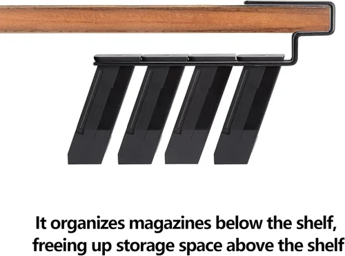 Vista 5 de Adoreal Soporte universal para revistas, paquete de 2 estantes seguros para debajo de la pistola, organizador seguro para armas y accesorios