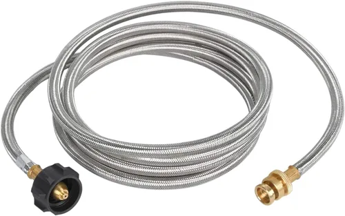 Vista 8 de GasSaf Manguera de Propano de 4 Pies, Manguera Adaptadora de Propano Conexión de Tanque de 1 lb a 20 lb para Parrillas Weber Q, Planchas Blackstone