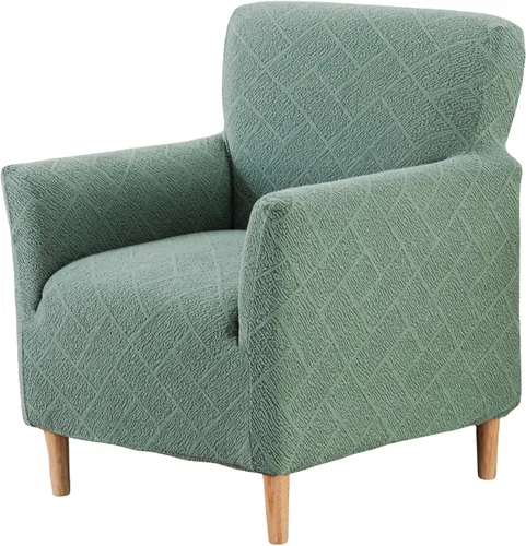 Vista 43 de HAOYONG - Funda elástica de terciopelo para silla de banquete, fundas para sillas de 1 pieza, fundas para sillones de sofá, funda suave para sillón