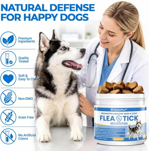 Vista 8 de Flea and Tick Soft Chews for Dogs, 120 Count