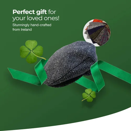 Vista 5 de Irish Newsboy - Gorra plana para hombre, hecha en Irlanda, 100% lana irlandesa