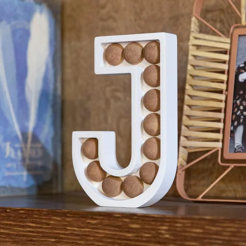 Vista 14 de COLLECTIVE HOME - Letras de madera para decoración de pared, decoración de mesa independiente, letreros decorativos con monograma, decoración