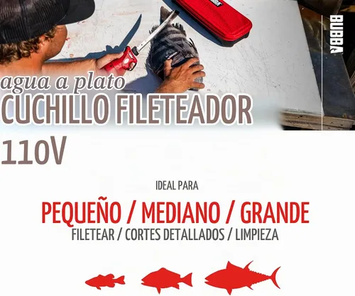 Vista 5 de Bubba Cuchillo de filete eléctrico de 110 V con mango de agarre antideslizante, 4 cuchillas alternativas antiadherentes recubiertas de nitruro