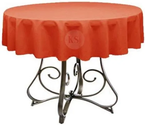 Vista 3 de Mantel redondo de poliéster de 72 pulgadas, disponible en más de 45 colores, ideal para restaurantes y superposiciones versátiles de eventos, elige