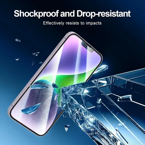 Vista 203 de NEW'C Paquete de 3 protectores de pantalla de privacidad para iPhone Air/iPhone 17 Air (6.5 pulgadas), película de vidrio templado antiespía