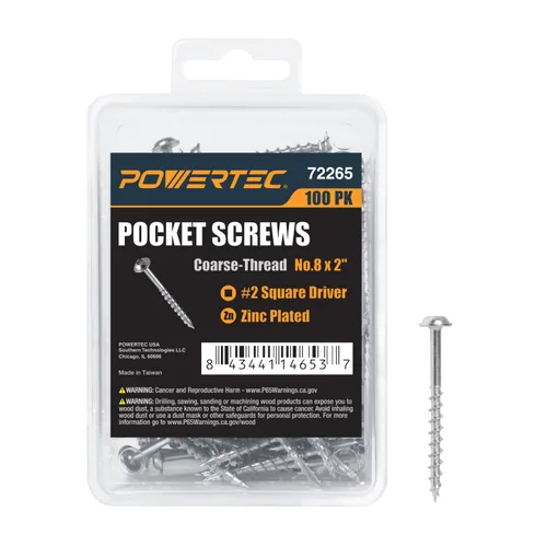 Vista 7 de POWERTEC 71933-P2 Broca de taladro de bolsillo con vástago hexagonal de 1/4 pulgadas, broca de repuesto con collar de tope de profundidad