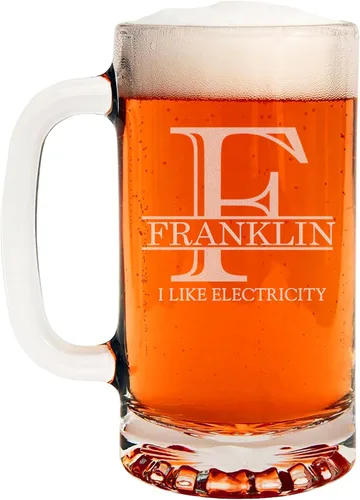 Vista 51 de Taza de cerveza de vidrio con monograma grabado de 16 onzas (letra A), regalos de cerveza personalizados de la A a la Z para hombres, Día del Padre