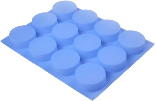 Vista 13 de 6-Cavity Floral Silicone Mold 2-Pack – Flexible DIY Soap, Chocolate, Wax & Resin Mold for Handmade Crafts – Purple & Blue, Non-Stick & Heat Resistant