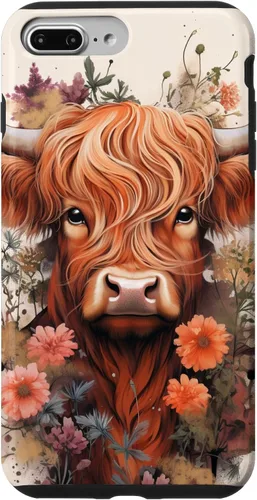 Vista 12 de Highland Cow Flowers Case for iPhone 17