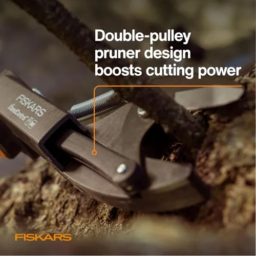 Vista 4 de Fiskars XtendControl Cabezal de poda y carrete de cable con sistema lineal de doble polea, mango de cordón de ajuste rápido, compatible con postes