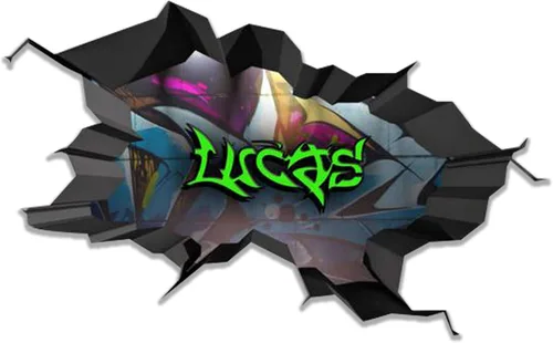 Vista 32 de Calcomanía de pared con nombre personalizado, graffiti 3D Arte personalizado vinilo decorativo adhesivo Removible Despegar y pegar Borde