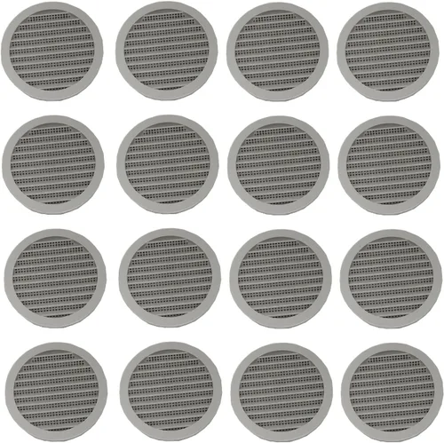 Vista 8 de Cubierta redonda de rejilla de rejilla de plástico de 4 pulgadas para rejilla de ventilación de reptiles (1, blanco)