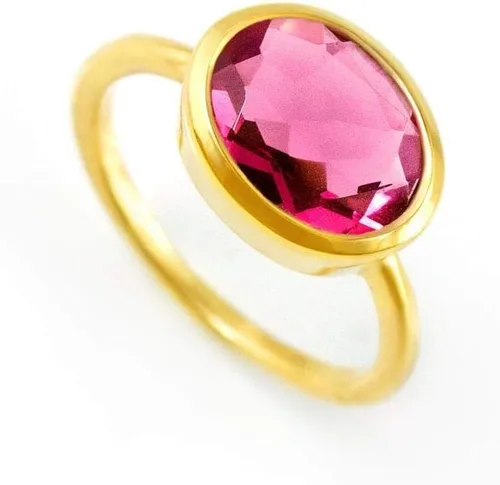 Vista 71 de Oval Birthstone Ring Bezel Set in Vermeil Gold, Sterling Silver, or Rose Gold, Stacking Birthstone Ring [rOMB]