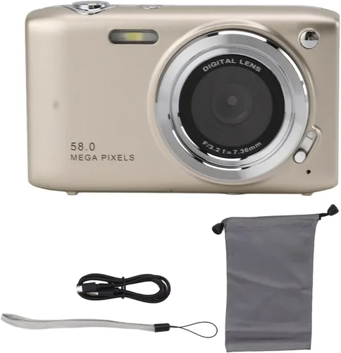 Vista 7 de Cámara digital, cámara 4K 58MP de enfoque automático para vlogging con zoom de 16X, antivibración, pantalla de 2.88 pulgadas, cámara compacta