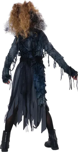 Vista 4 de Disfraz infantil de zombi de California Costumes, M, Carbón