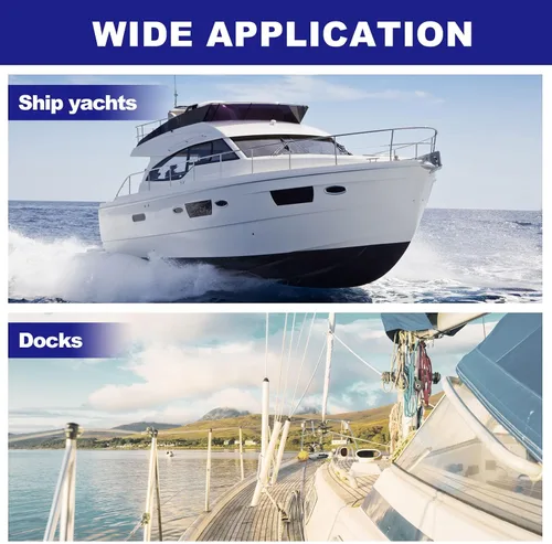 Vista 7 de uxcell Base abierta para tacos de barco, tacos de muelle de acero inoxidable, accesorios de amarre