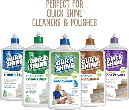 Vista 14 de Quick Shine Ultimate Gold Clean + Polish Mop Kit Kit todo en uno de 9 piezas con accesorios intercambiables No necesita baterías Sistema