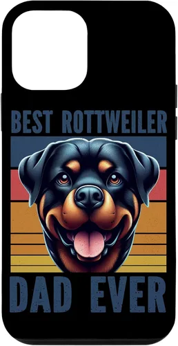 Vista 16 de Rottweiler Dad Rottie Father Dog Parent Father's Day Retro Case for iPhone 16