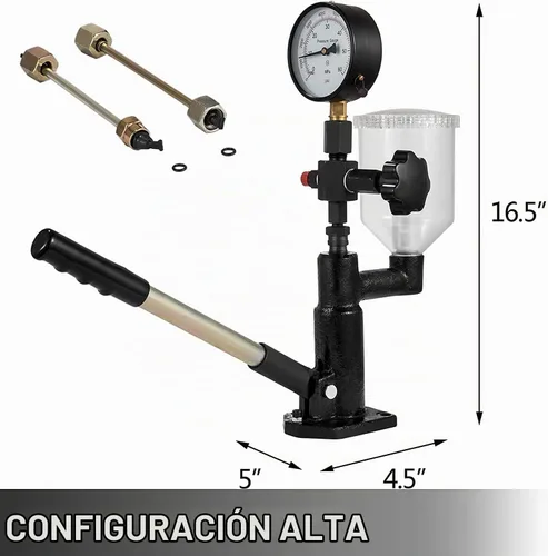 Vista 6 de Probador de inyector de combustible diesel, tubos y medidor de doble escala