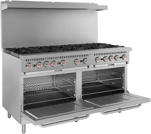 Vista 3 de Kratos Cocina de gas comercial y horno - 10 quemadores y 2 hornos