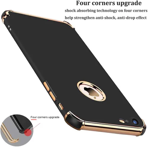 Vista 2 de Funda para iPhone 7, iPhone 8, funda ultra fina, flexible, suave, mate, lujosa, 3 en 1, delgada, galvanizada, a prueba de golpes, compatible