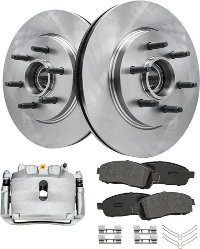 Vista 31 de Detroit Axle - 4 rotores de freno para Ford 1994-2004 Mustang, rotores de freno de disco delanteros y traseros 1995 1996 1997 1998 1999 2000 2001