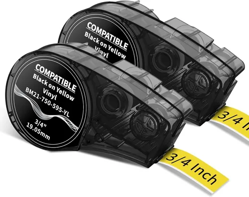Vista 11 de Compatible with M21-500-499 1/2 Inch Muti-Purpose Nylon Label Tape Work with BMP21-PLUS, BMP21-LAB0, M210, M211, M210-LAB, IDPAL, LABPAL Label