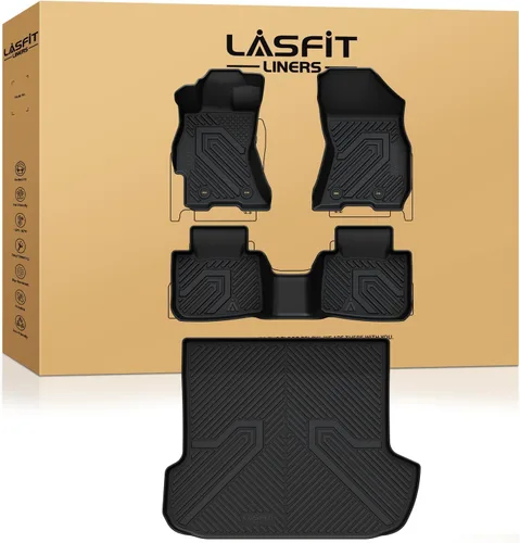 Vista 36 de LASFIT Alfombrillas de Piso Compatibles con Nissan Armada 2017-2018 / Infiniti QX56 2011-2013 / Infiniti QX80 2014-2018, TPE Para Todo Clima Ajuste