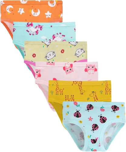Vista 9 de Sladatona Ropa Interior Suave para Niñas Pequeñas y Niños Pequeños, Bragas Transpirables y Cómodas Rojo albaricoque.