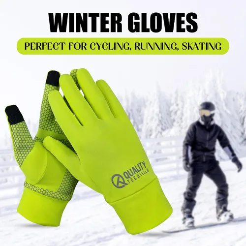 Vista 4 de Guantes de invierno cálidos antideslizantes para pantalla táctil y guantes térmicos de ciclismo para clima frío para hombres y mujeres, ideales