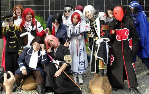 Vista 5 de Im.Create - Bata larga unisex para Halloween, disfraz de capa Akatsuki para adultos, talla S