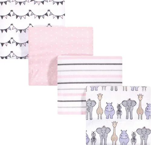 Vista 37 de Hudson Baby Mantas receptoras unisex de franela de algodón para bebé, avión, talla única