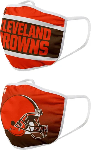 Vista 2 de foco Máscara facial reutilizable lavable con logotipo de equipo de la NFL, paquete de 3