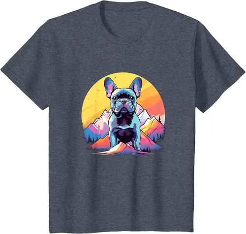 Vista 32 de French Bulldog Dog Men Women Kids T-Shirt Asphalt Grey