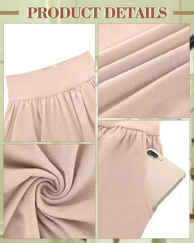 Vista 5 de Neer - Conjunto de 3 pantalones de yoga de pierna ancha para mujer, cómodos, holgados, de cintura alta, pantalones deportivos casuales