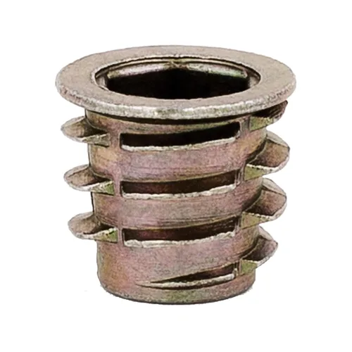 Vista 15 de E-Z LOK Inserto roscado para madera blanda, insertos de rosca hexagonal de zinc 10-32 roscas internas, 0.394 pulgadas de longitud, paquete de 50