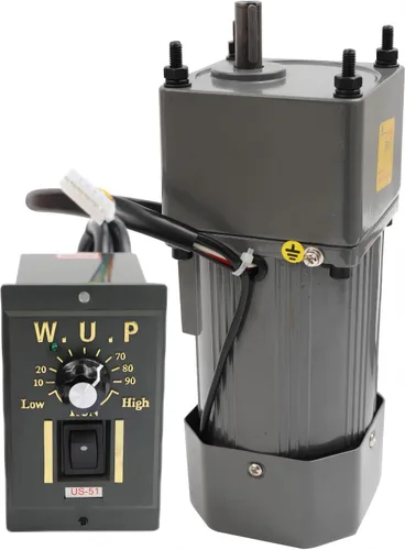 Vista 11 de Motor de engranajes eléctrico 110V 250W 10K Monofásico de alto par motor reductor de engranajes de CA 0-135 RPM Controlador de velocidad variable