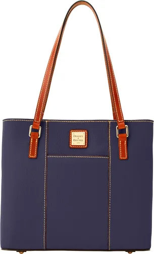 Vista 9 de Dooney & Bourke Women's Lexington Tote in Pebble Grain Leather, Handbag with Long Leather Shoulder Straps Negro