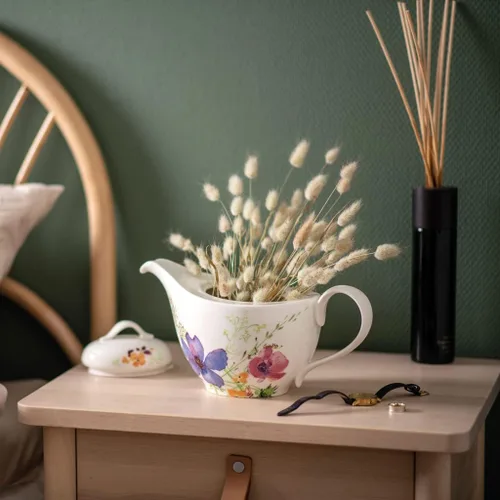Vista 3 de Villeroy & Boch Mariefleur - Tetera básica, 33.75 onzas, porcelana premium, blanco/multicolor